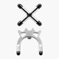 Chrome cross and bridge rest heads
