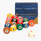 Super Aramith Pro Cup TV pool balls with spotted cue ball Cue + Case