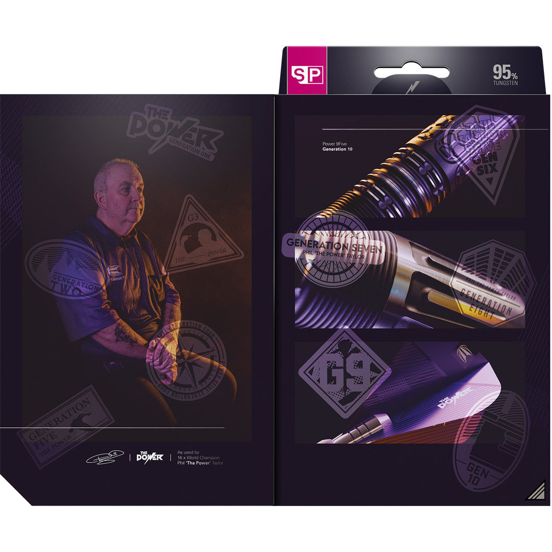 Target Phil Taylor Power 9Five 95% Swiss G10 GW Darts
