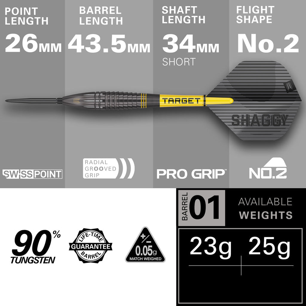 Target Scott Williams Black 90% Swiss GW Darts