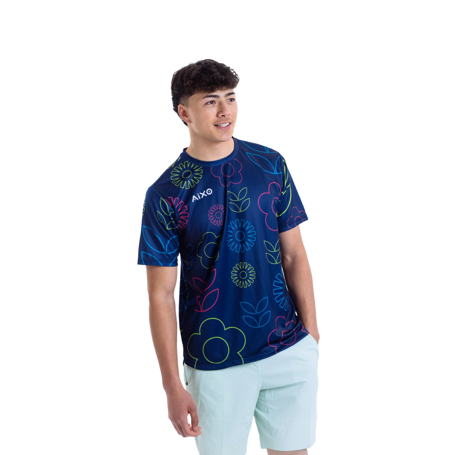 Aixo Spring Mens T Shirt Navy