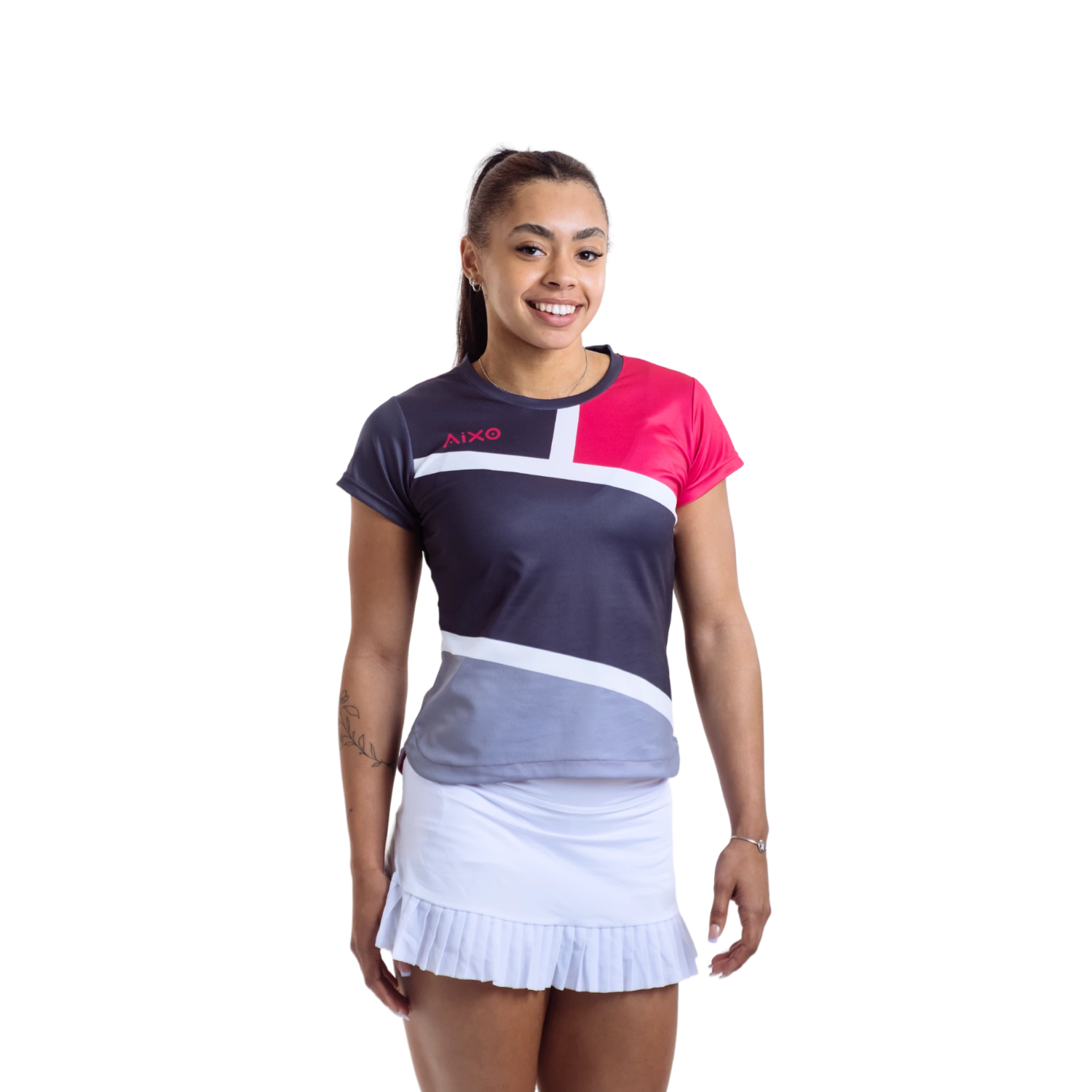 Aixo Court Womens T Shirt Graphite