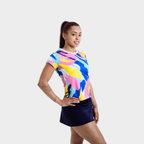 Aixo Abstract Womens Top Multicolour Dark Aixo