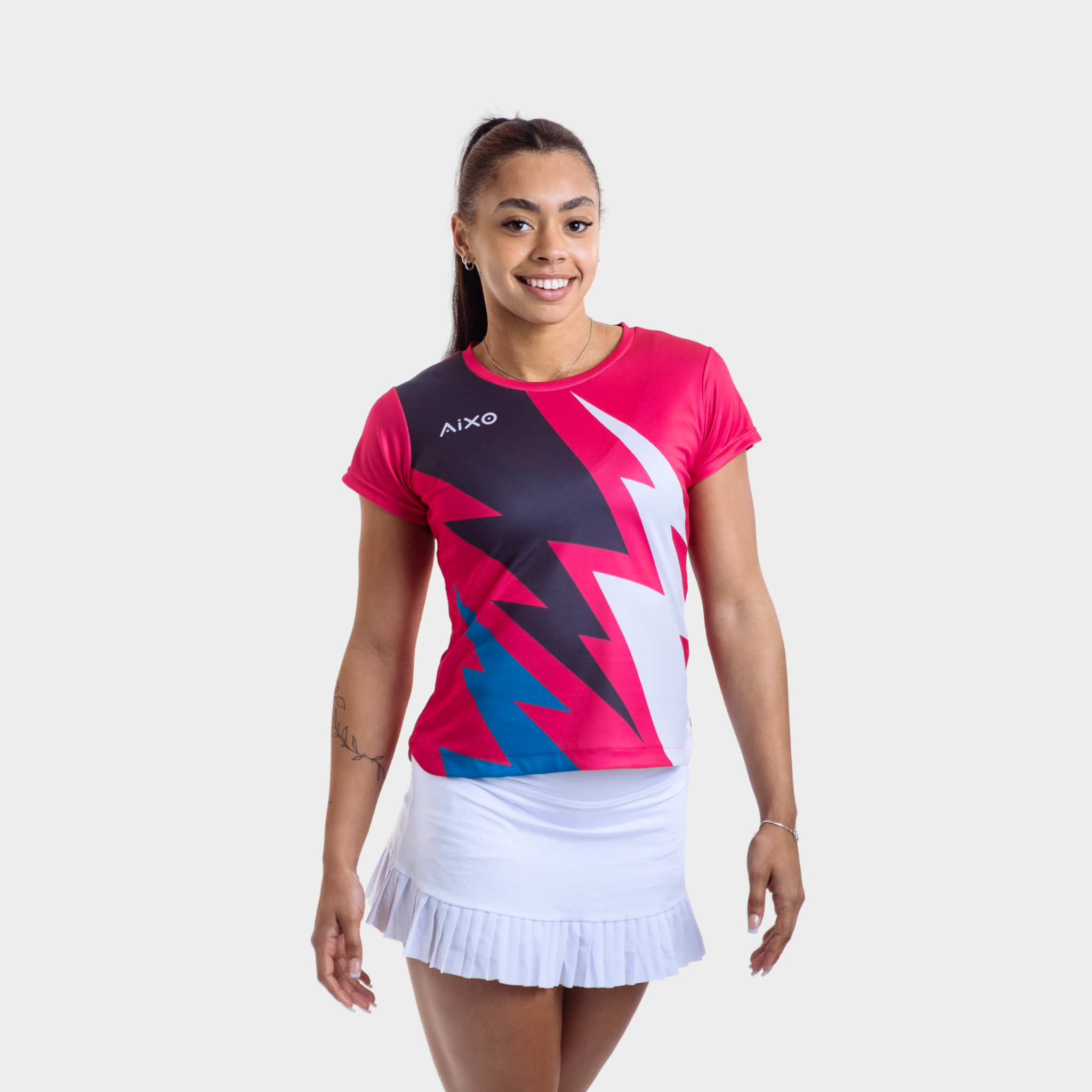 Aixo Bolt Womens Top Pink Aixo