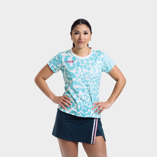 Aixo Leopard Womens Top Ivory Aixo