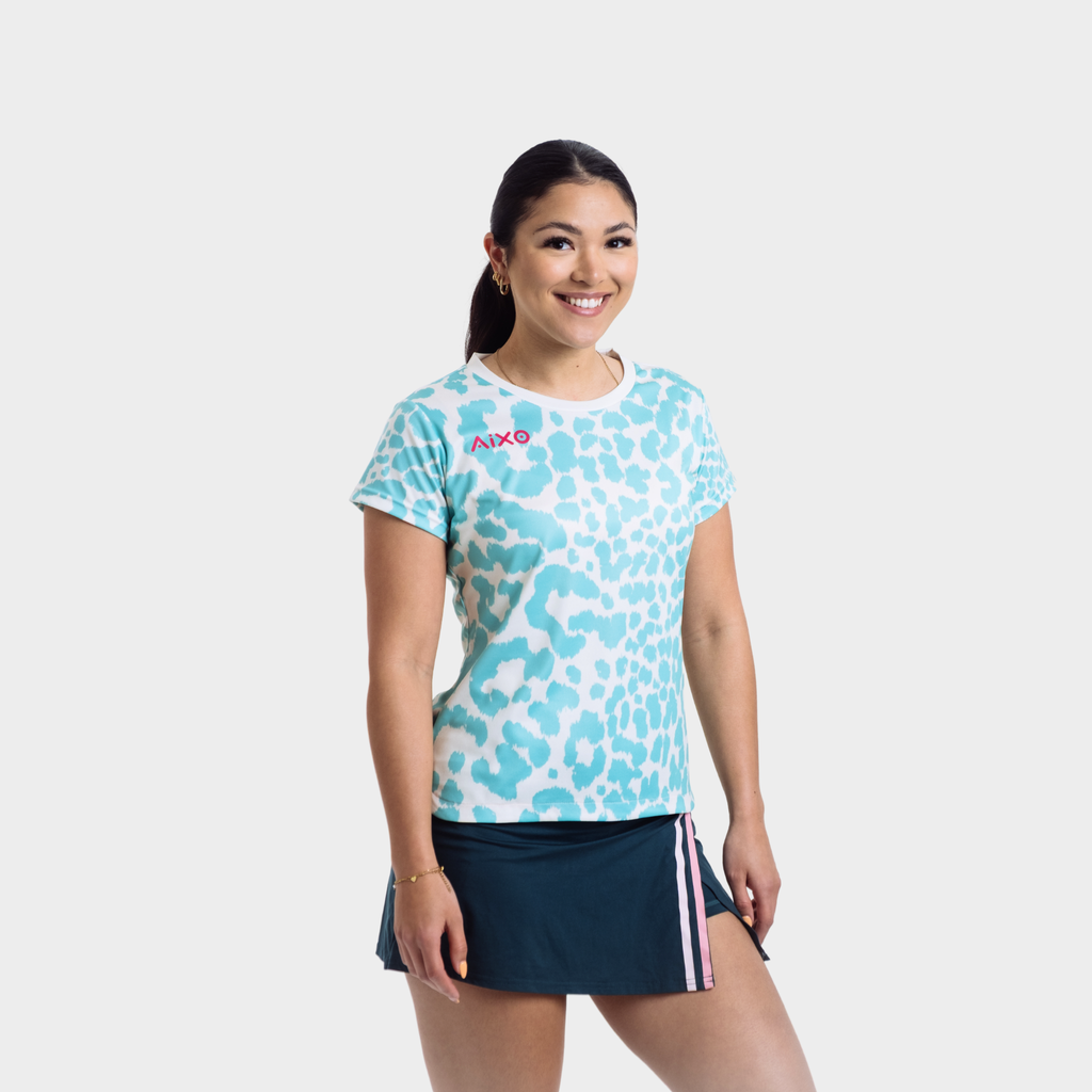 Aixo Leopard Womens Top Ivory Aixo