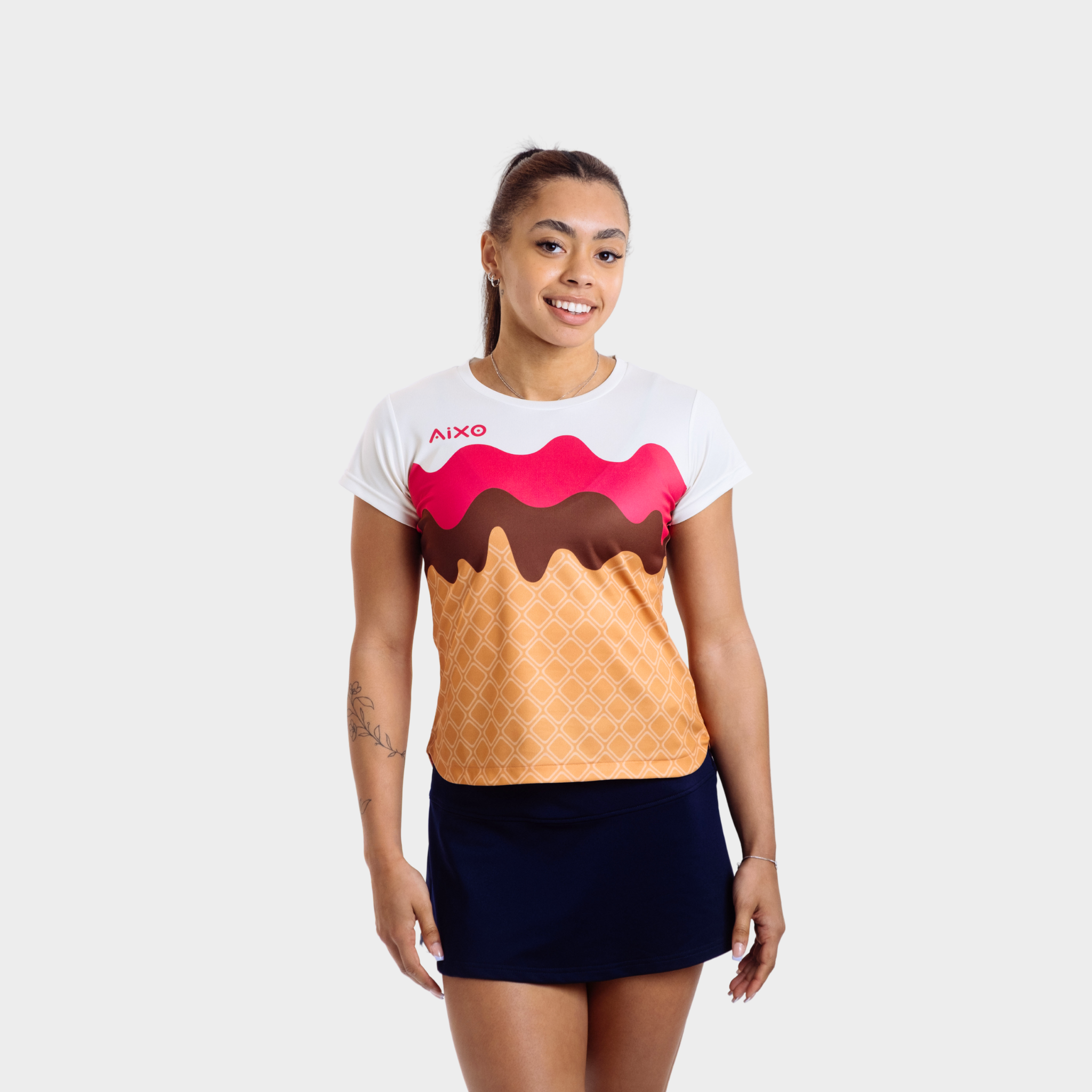 Aixo Sundae Womens Top Ivory Aixo