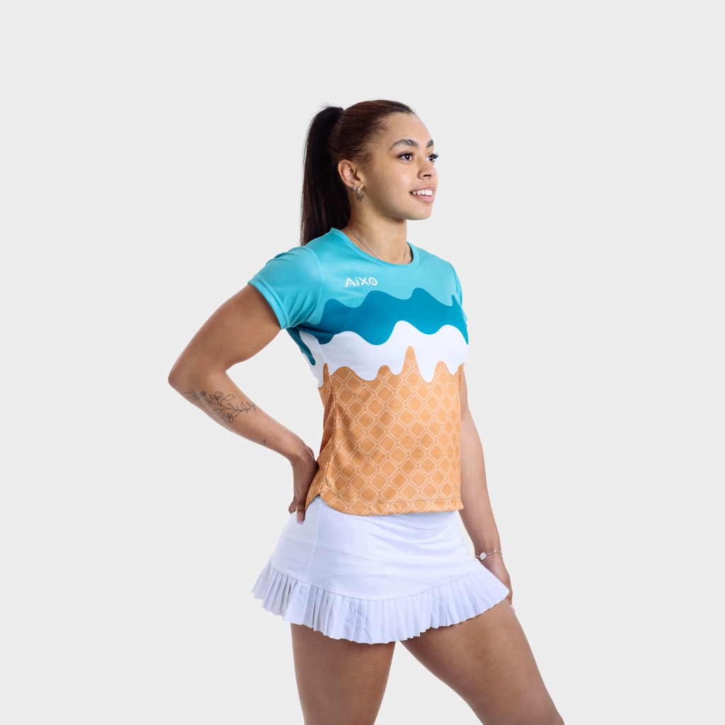 Aixo Sundae Womens Top Teal Aixo