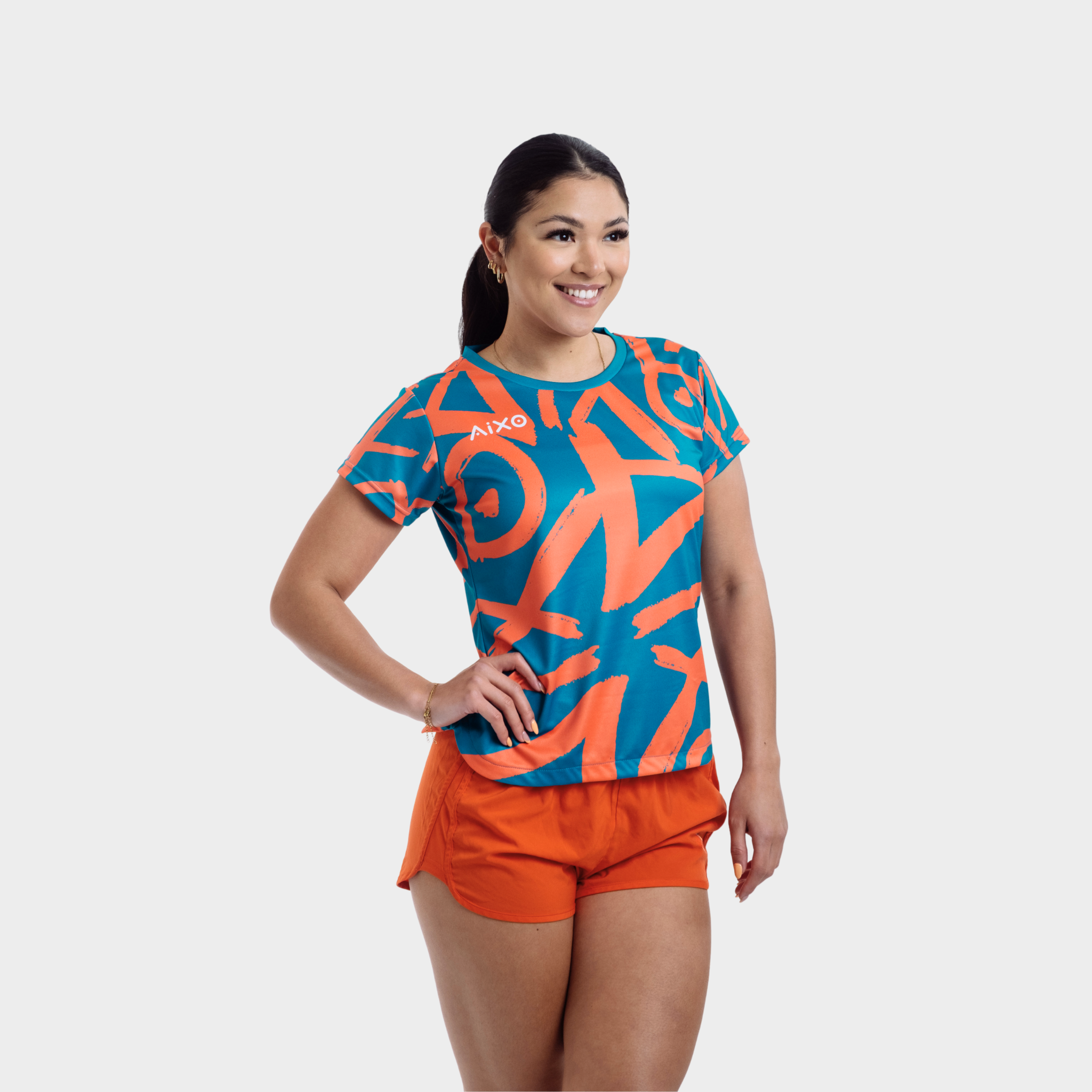 Aixo Tagged Womens Top Lime Aixo
