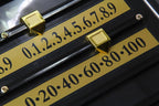 Black plastic 4-player snooker scoreboard Cue + Case