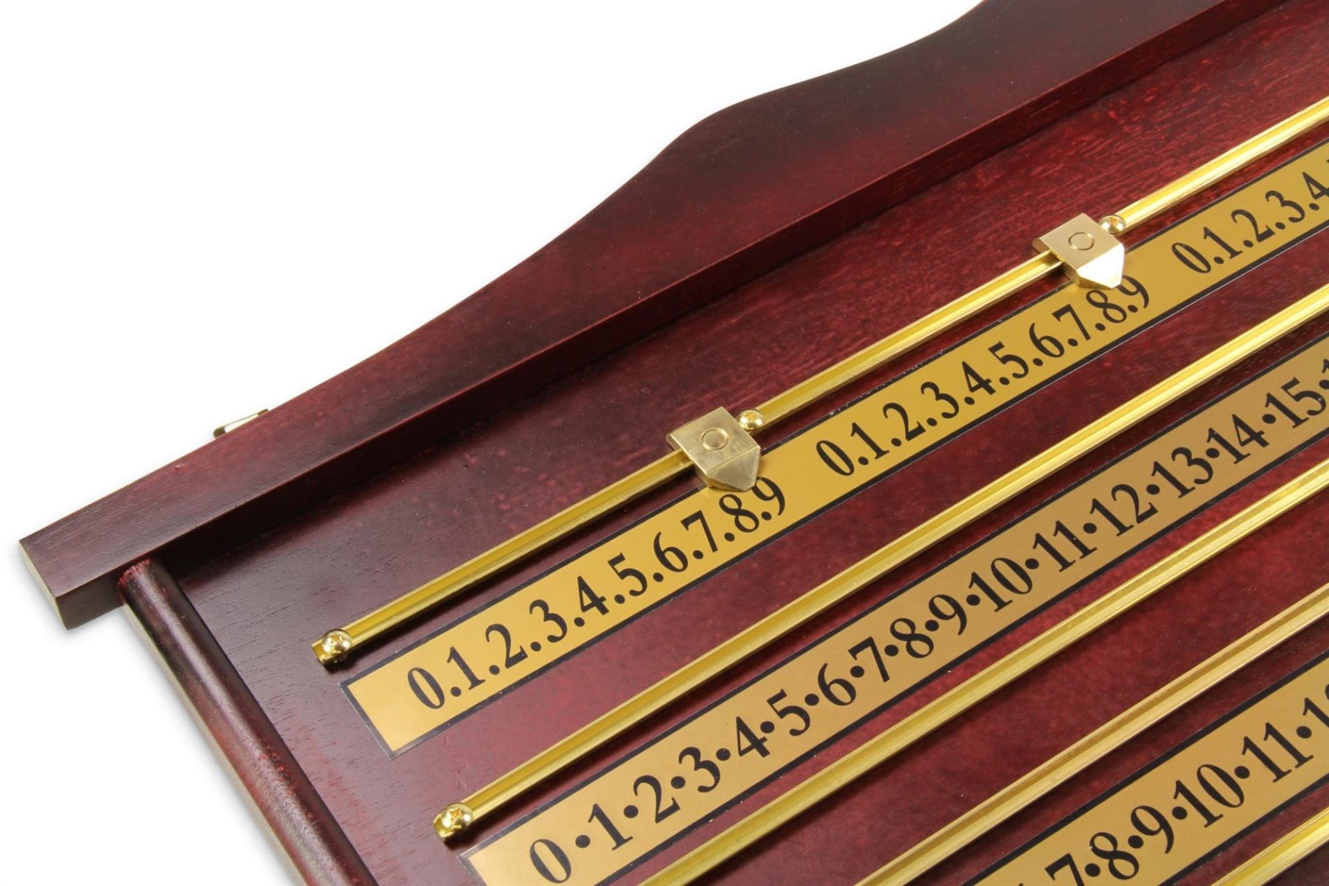Mahogany 4-player snooker scoreboard Cue + Case