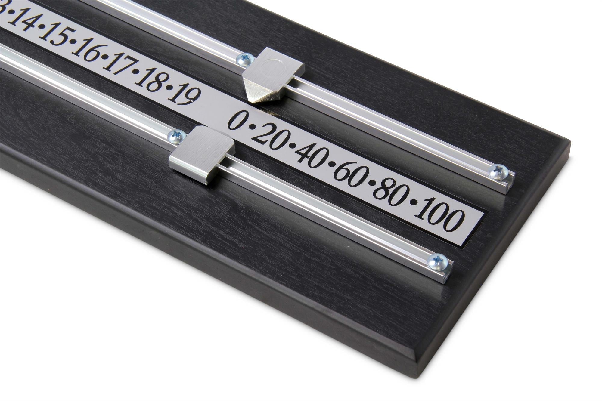 Black wooden 2-player snooker scoreboard Cue + Case