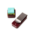 Metal magnetic chalk holder and belt clip Cue + Case
