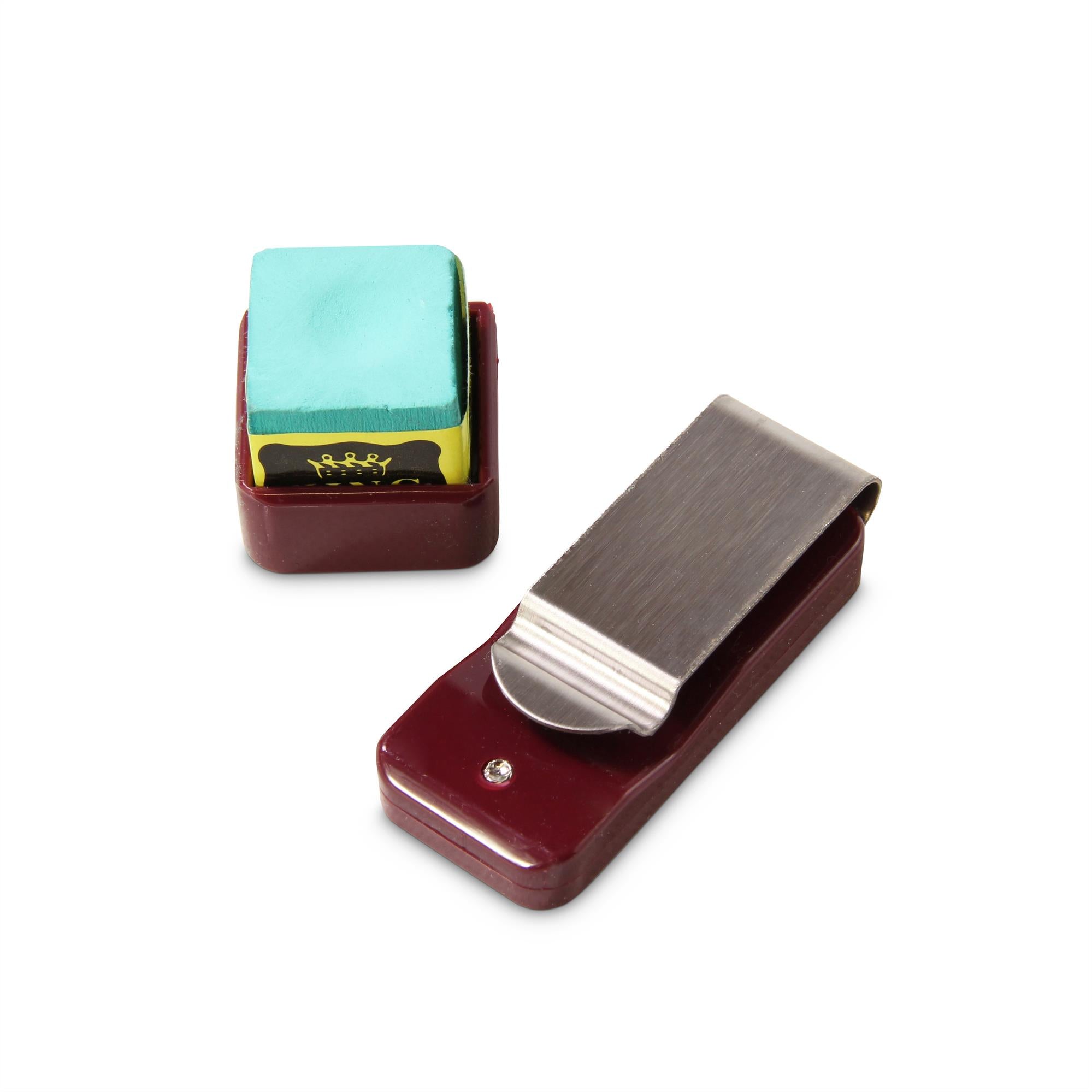 Metal magnetic chalk holder and belt clip Cue + Case