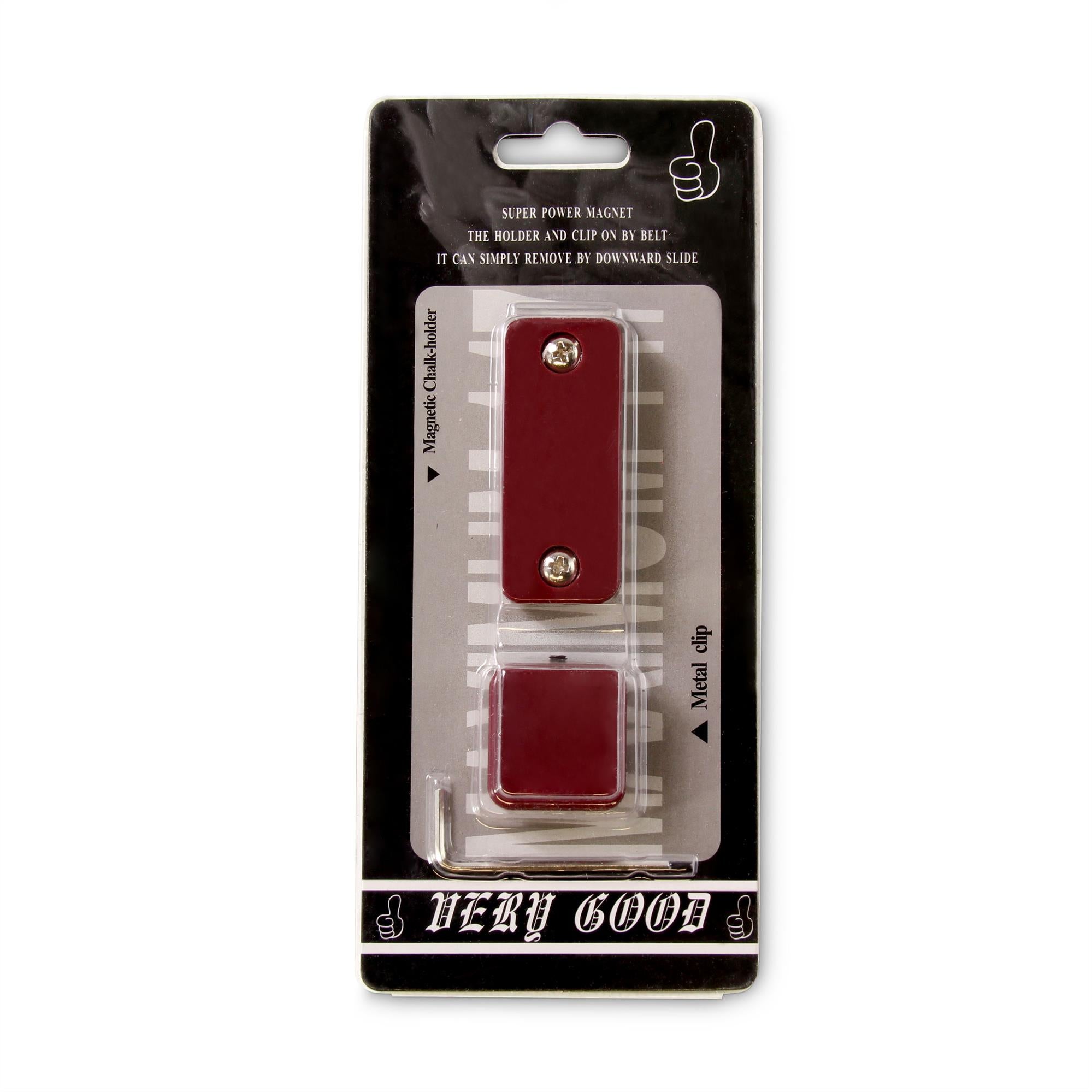Metal magnetic chalk holder and belt clip Cue + Case