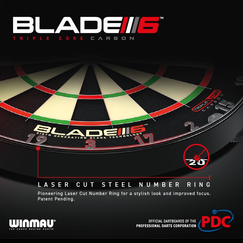 Winmau Blade 6 Triple Core Dartboard GW Darts