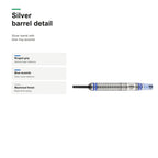 Bull's Ballista Steel dart 70% Tungsten silver barrel detail
