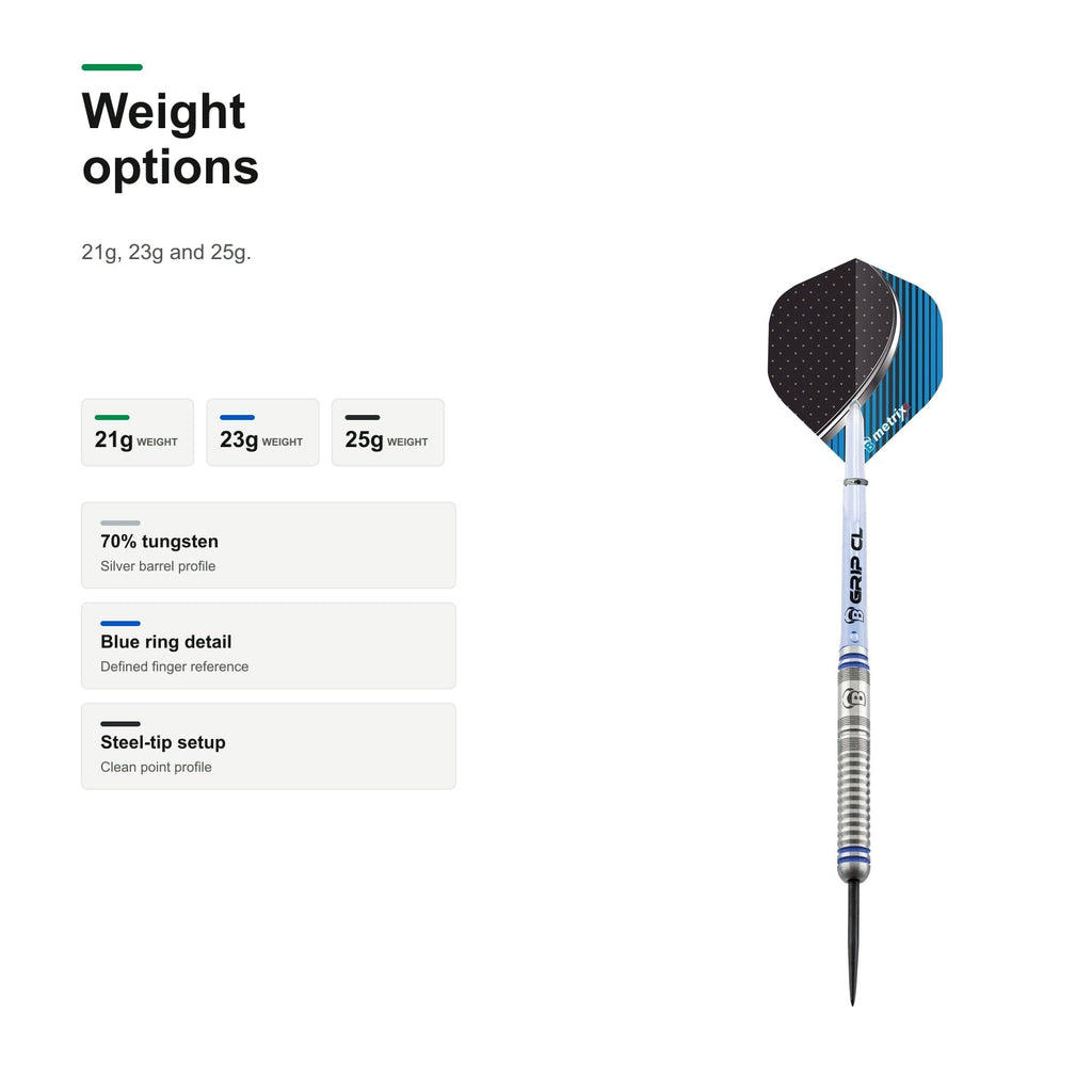 Bull's Ballista Steel dart 70% Tungsten weight options