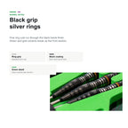 Bull's Brian Raman 90% black green grip detail