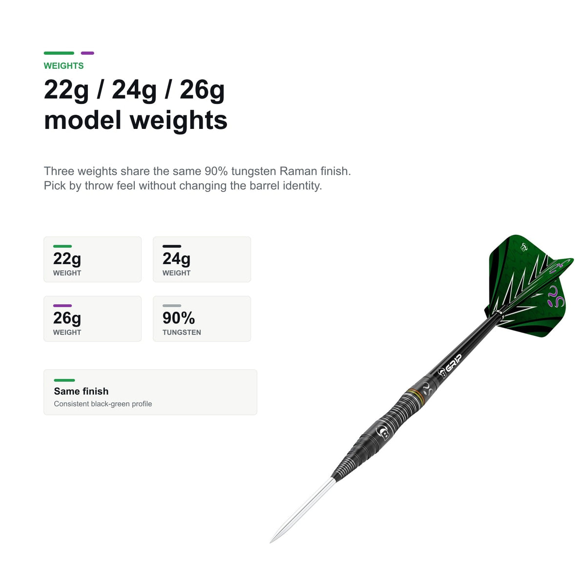 Bull's Brian Raman 90% 22g 24g 26g model weights