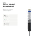 Bull's Challenger Diogo Portela 90% Tungsten silver ringed barrel detail