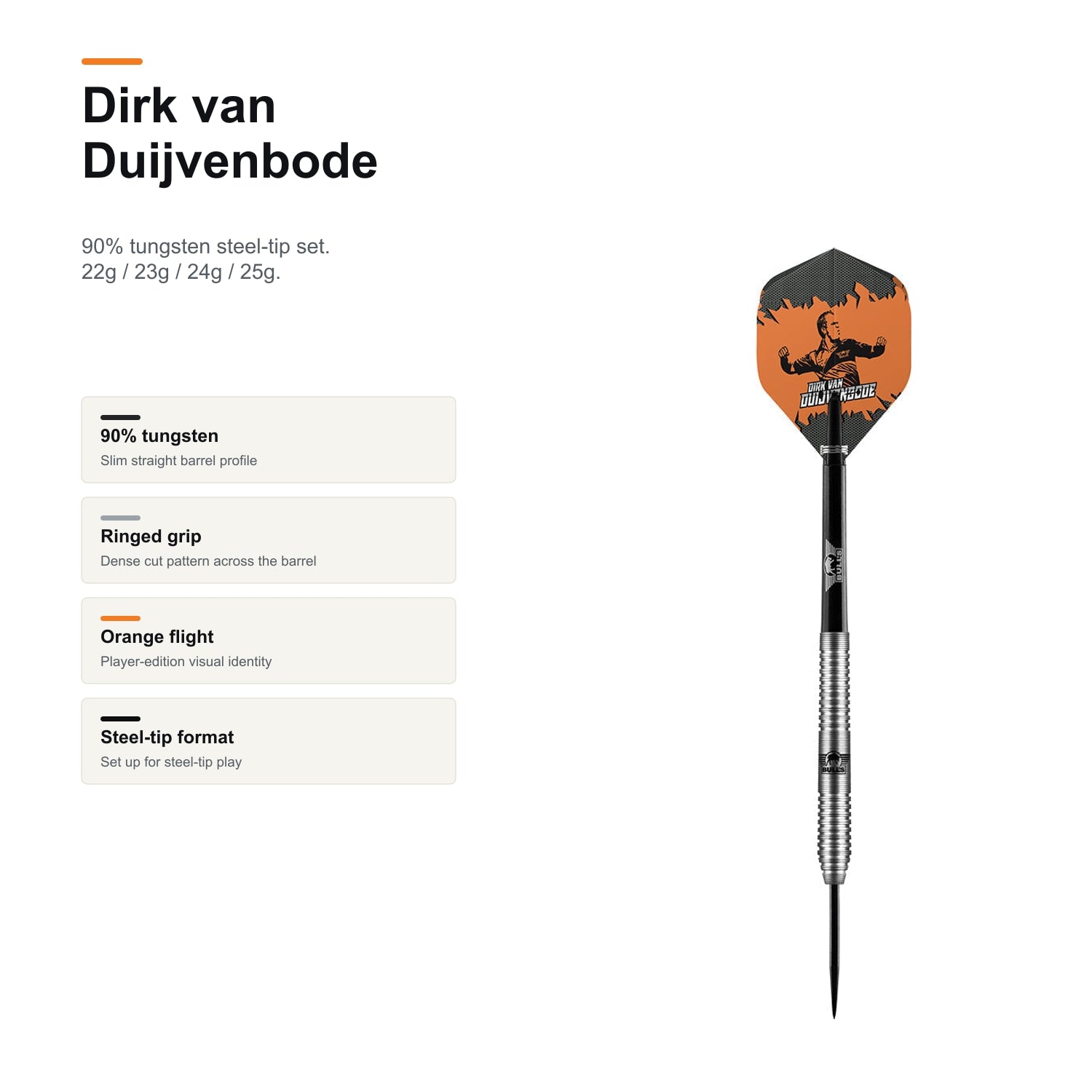 Bull's Dirk van Duijvenbode 90% darts product profile
