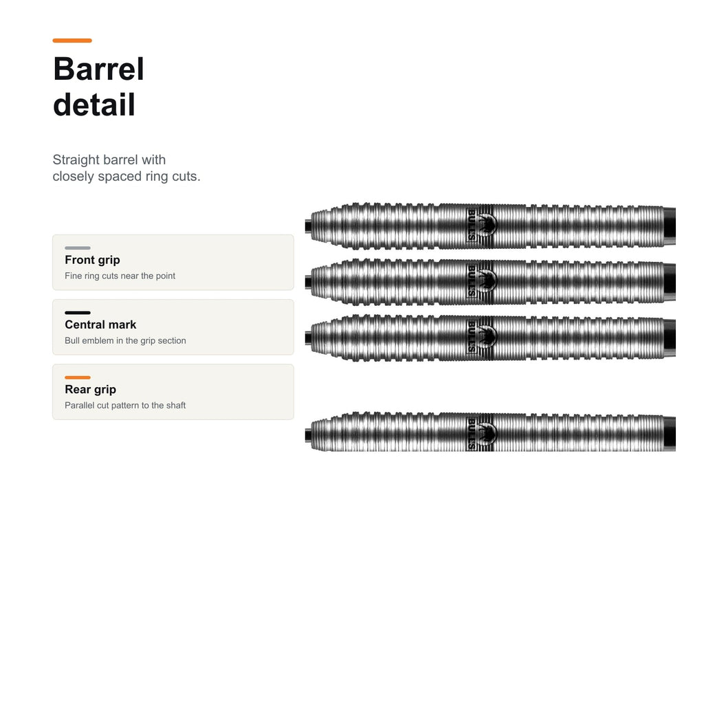 Bull's Dirk van Duijvenbode 90% darts barrel detail