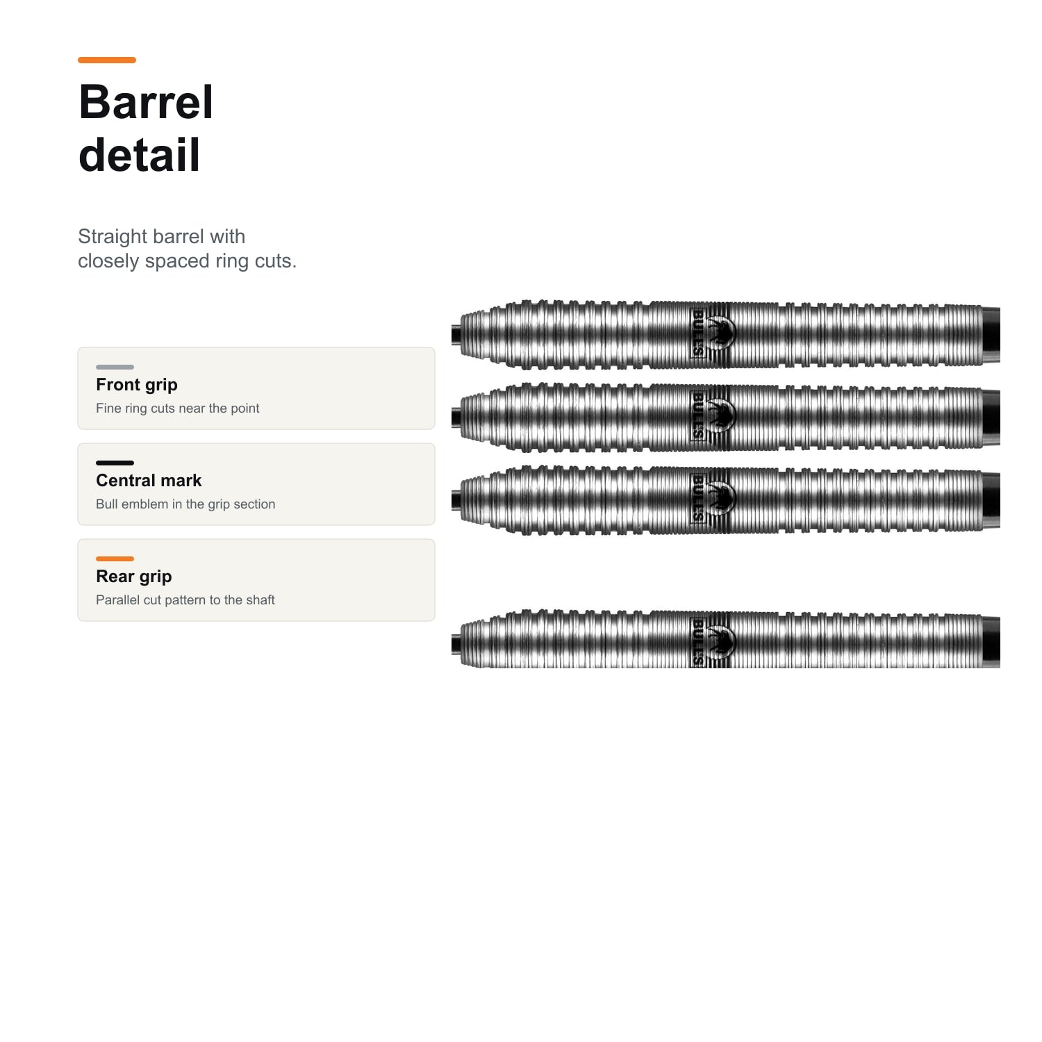 Bull's Dirk van Duijvenbode 90% darts barrel detail