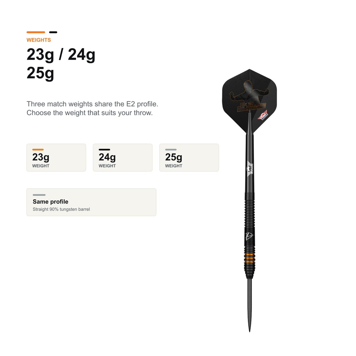 Bull's Dirk van Duijvenbode E2 90% 23g 24g 25g match weights