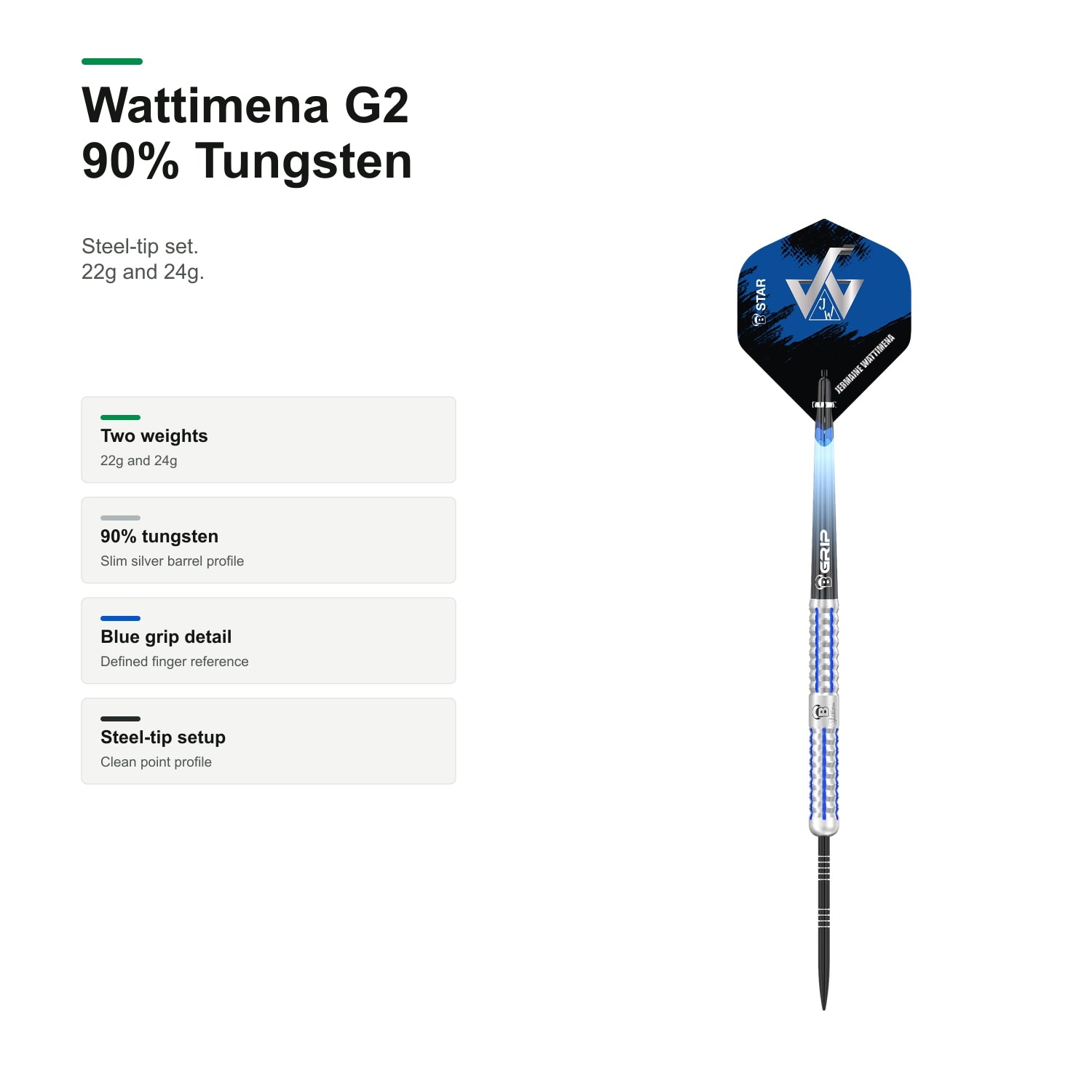 Bull's Jermaine Wattimena G2 90% Tungsten product profile