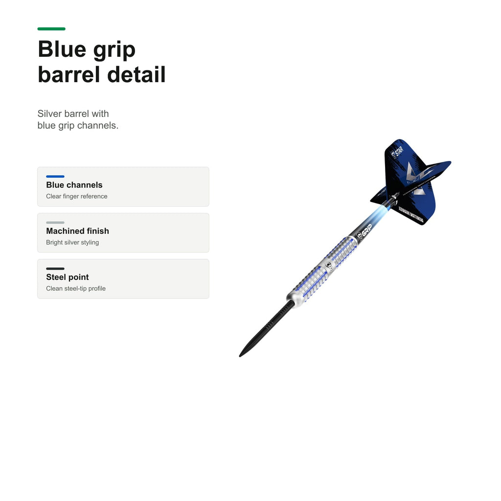 Bull's Jermaine Wattimena G2 90% Tungsten blue grip detail