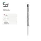 Bull's Keegan Brown 90% Tungsten darts silver barrel detail