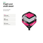 Bull's Keegan Brown 90% Tungsten darts flight and shaft detail