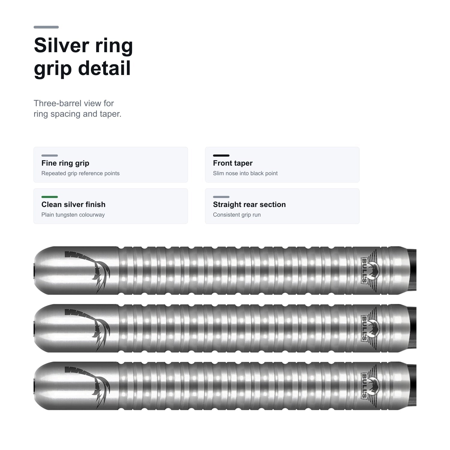 Bull's Kim Huybrechts 80% Plain silver ring grip detail