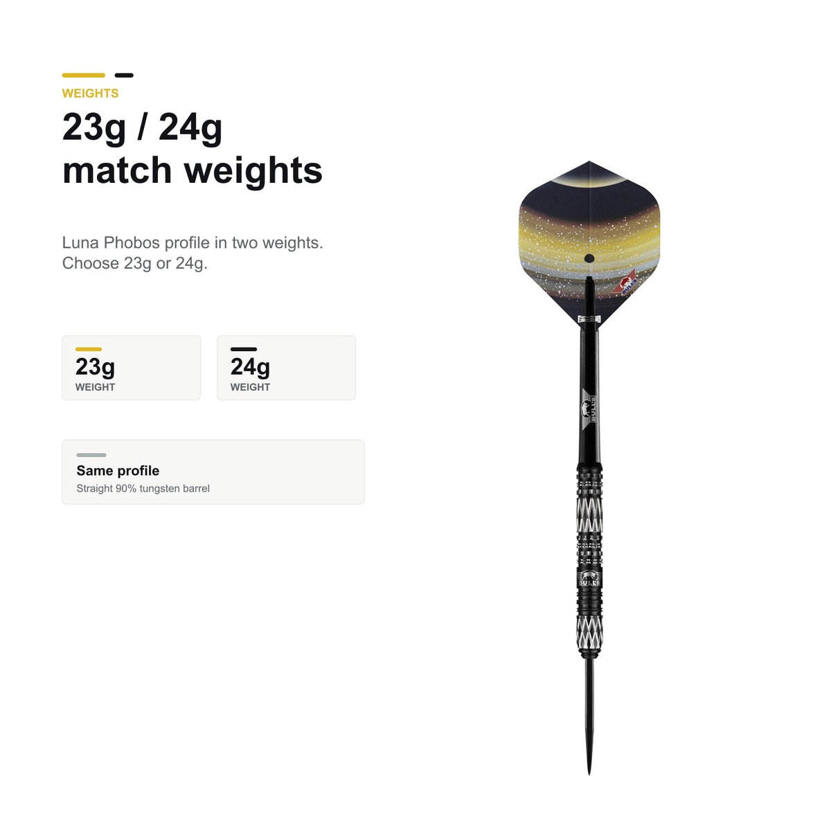 Bull's Luna Phobos 90% 23g 24g match weights