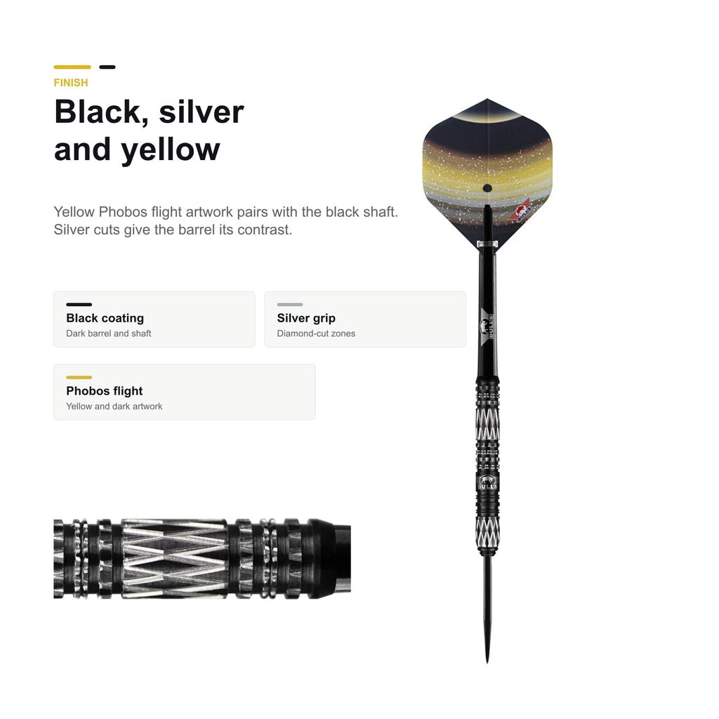Bull's Luna Phobos 90% black silver yellow finish