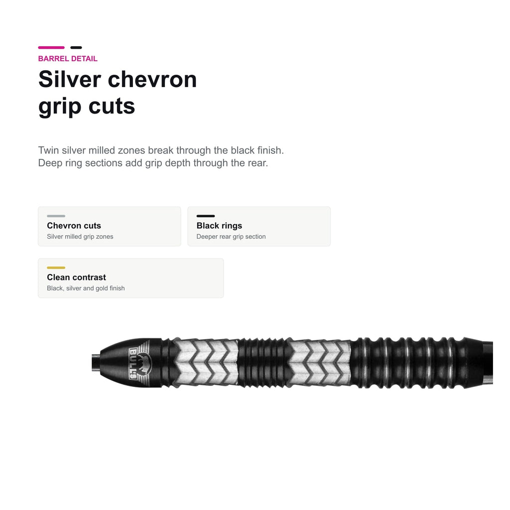 Bull's Luna Triton 90% silver chevron grip detail