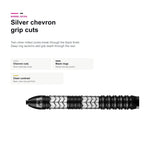 Bull's Luna Triton 90% silver chevron grip detail