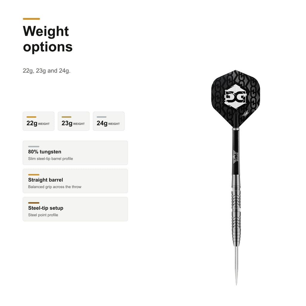 Bull's Martijn Kleermaker 80% darts weight options
