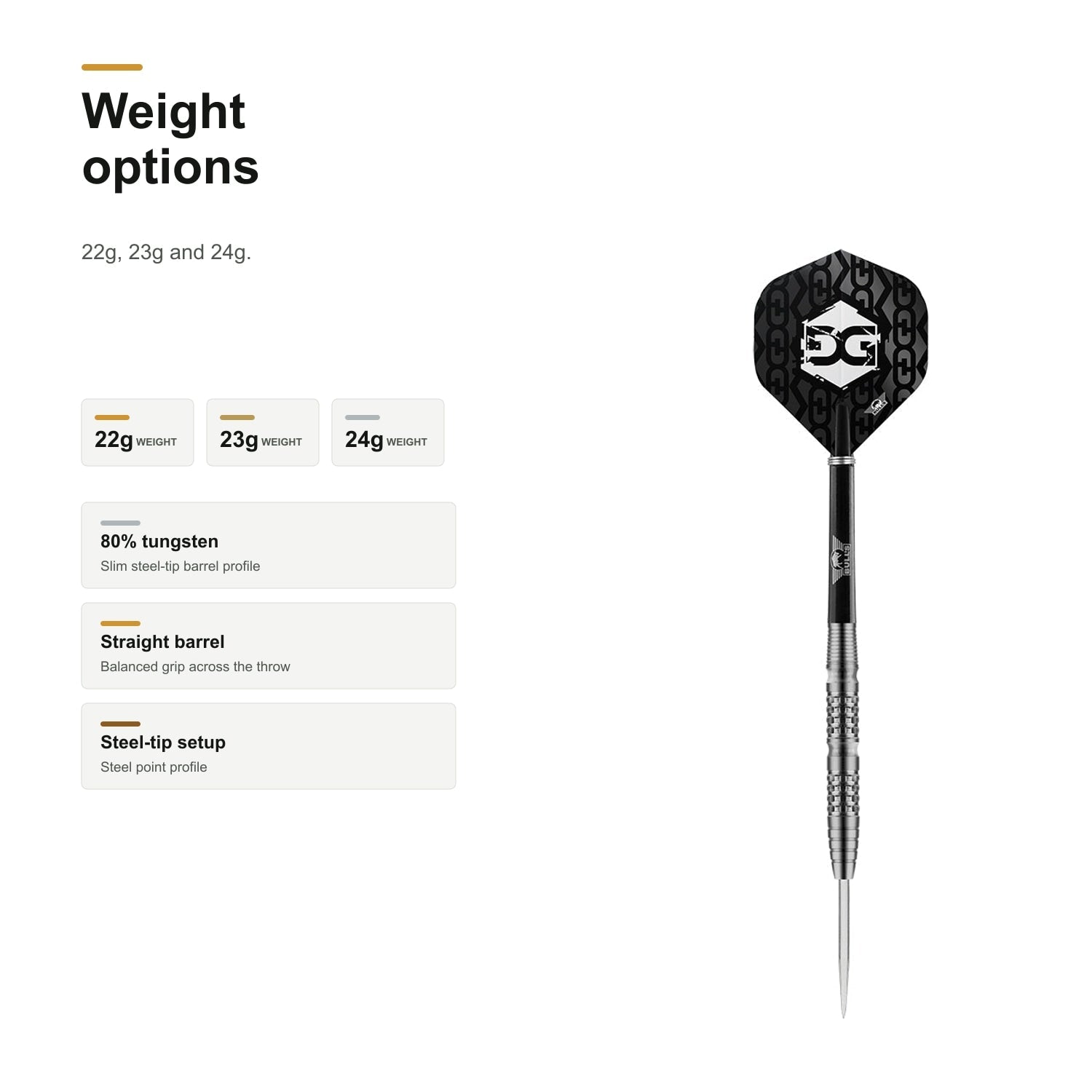 Bull's Martijn Kleermaker 80% darts weight options