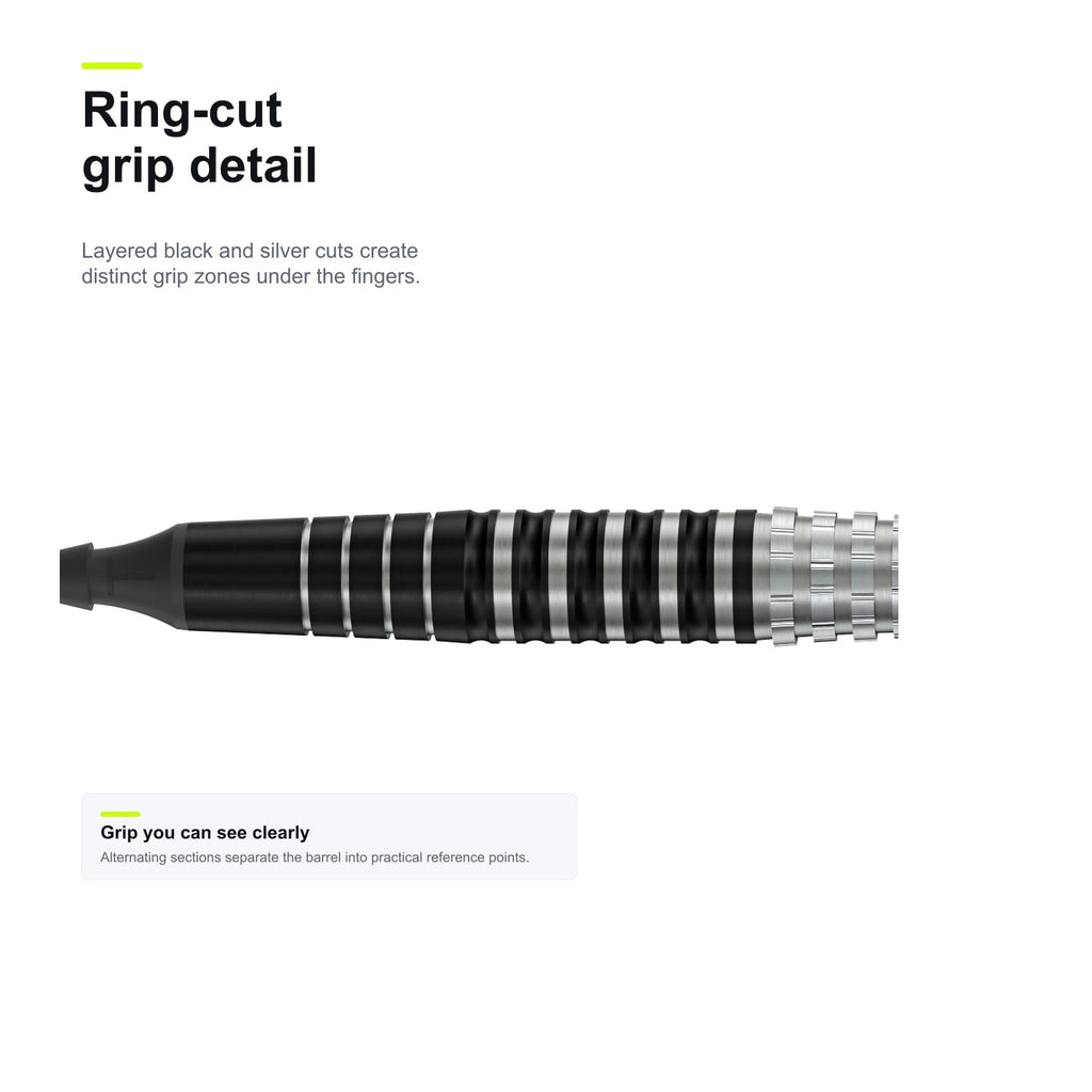 BULL'S Martin Schindler Generation 3 90% ring-cut grip detail