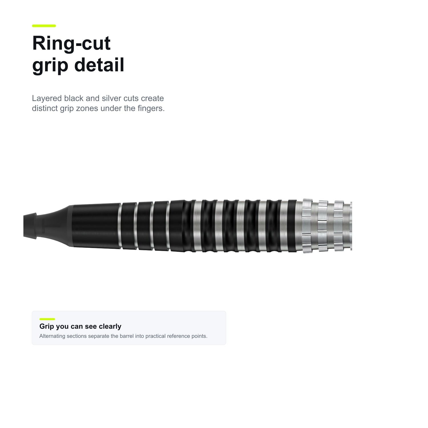 BULL'S Martin Schindler Generation 3 90% ring-cut grip detail