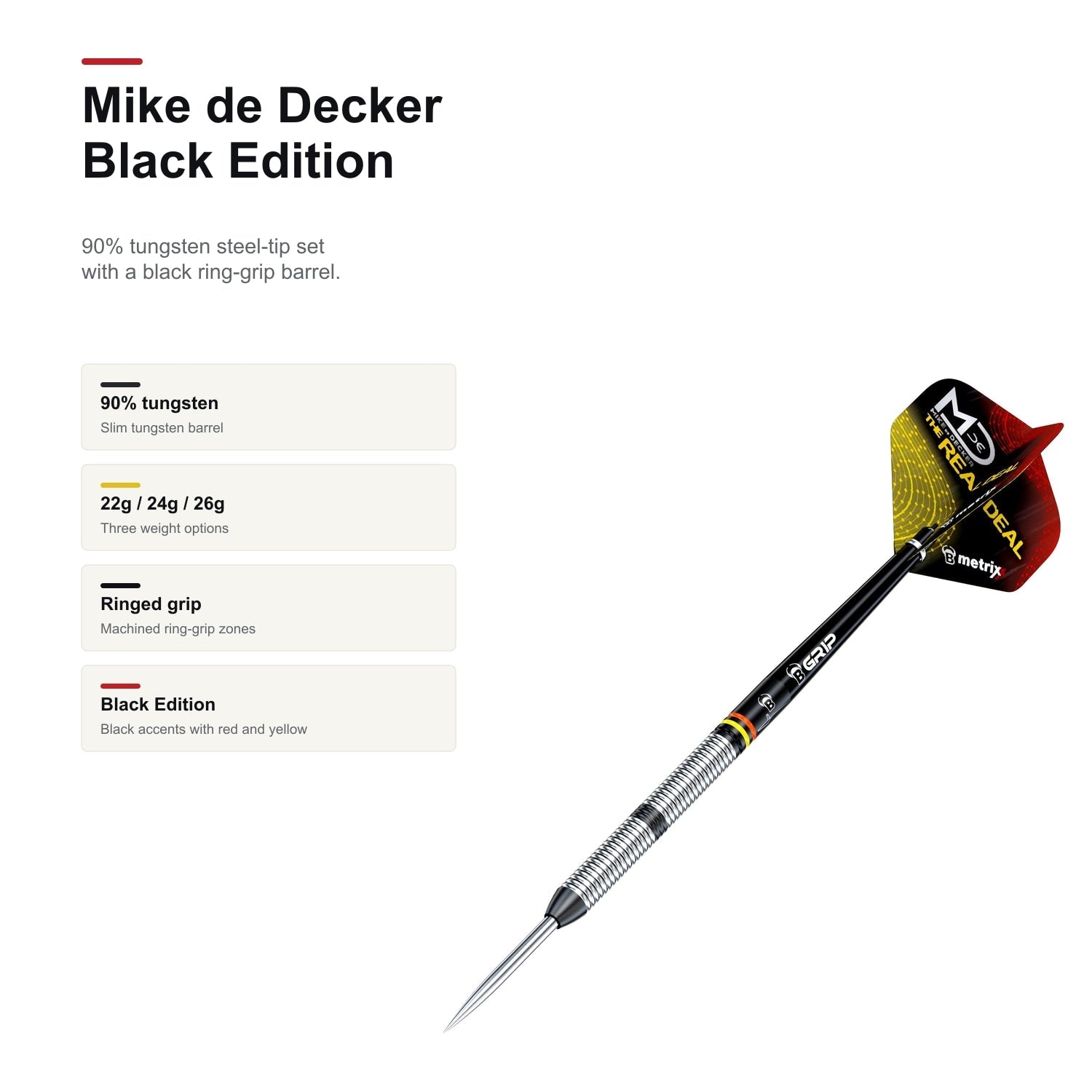 BULL'S Mike de Decker Black Edition 90% product profile