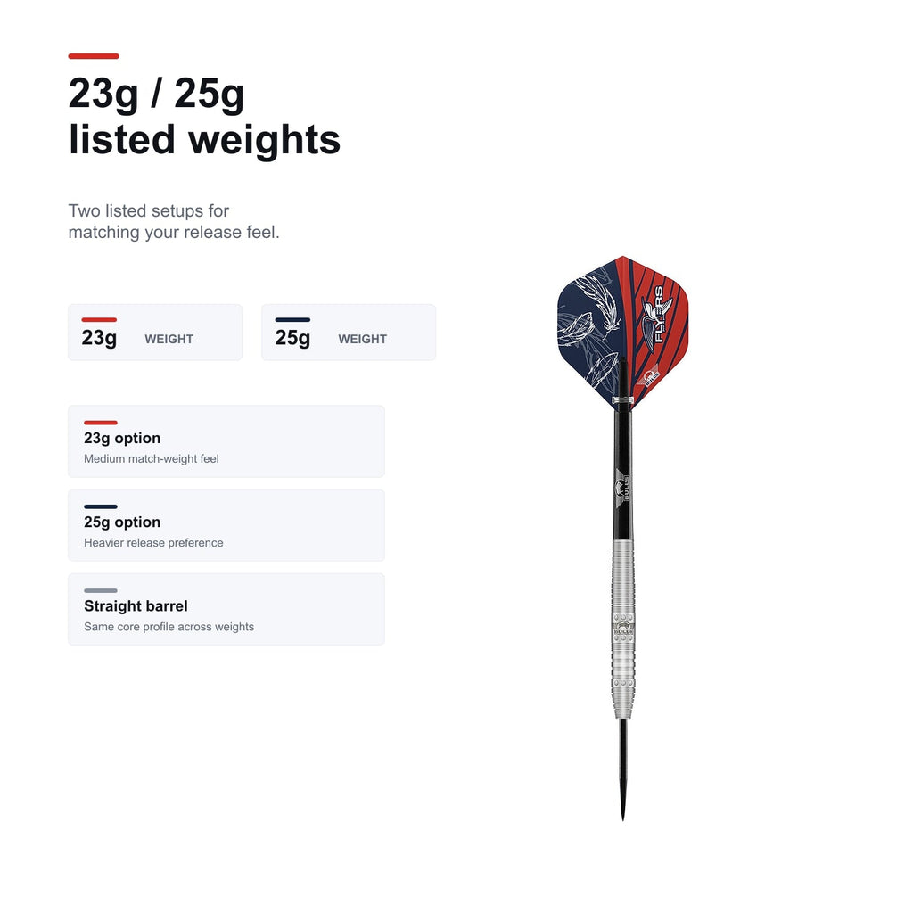 Bull's Richard Veenstra 80% listed weight options 23g and 25g