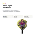 Bull's Ricky Evans Natural 80% Rapid flight and black shaft detail