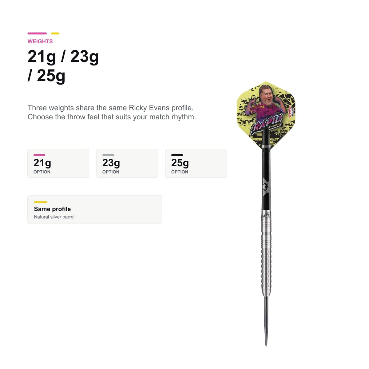 Bull's Ricky Evans Natural 80% 21g 23g 25g weight range product image