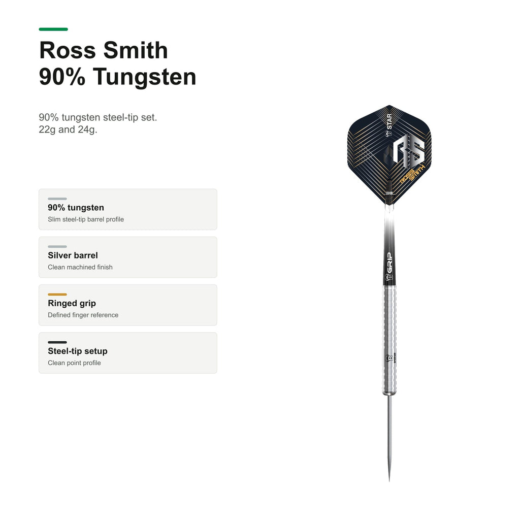Bull's Ross Smith Steel Darts 90% Tungsten product profile