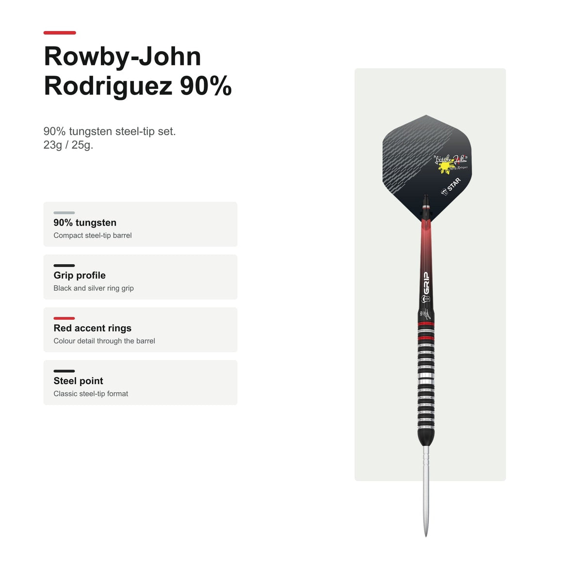 Bull's Rowby-John Rodriguez 90% Tungsten darts profile