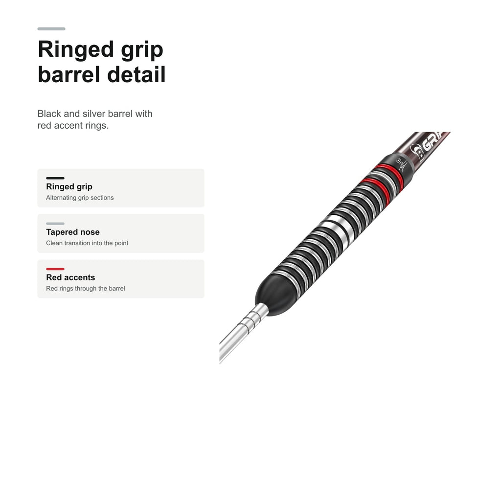 Bull's Rowby-John Rodriguez 90% Tungsten ringed grip barrel detail