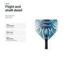 Bull's Sarah Milkowski Steel Darts 90% Tungsten flight and shaft detail
